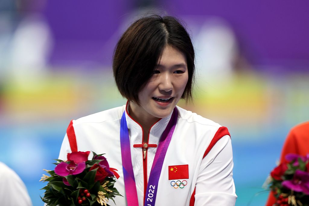 Ye Shiwen of China wins the women's 200-meter individual breaststroke gold medal at the 19th Asian Games in Hangzhou, east CHina's Zhejiang Province, September 28, 2023. /CFP