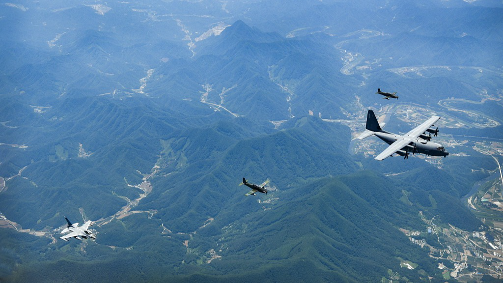 Joint aerial drills between South Korea and the United States in South Korea, June 20, 2024. /CFP