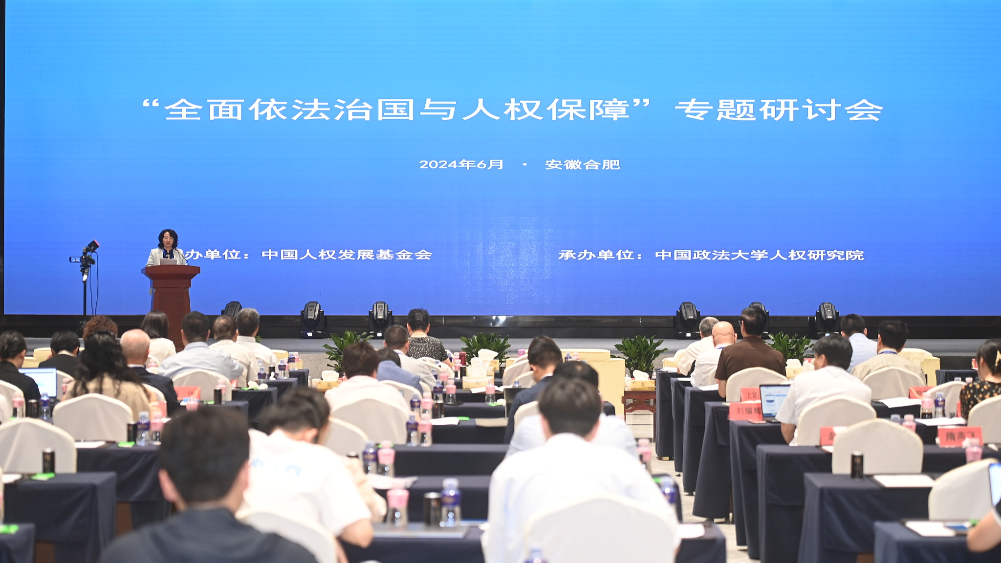 A seminar on China's law-based governance and human rights protection is held in Hefei, east China's Anhui Province, June 21, 2024. /CFP