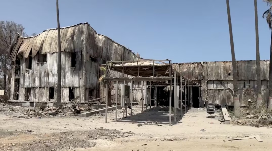 A view of a destroyed building, amid the ongoing conflict between Israel and Hamas, at the Rafah Crossing, Gaza, in this screengrab obtained from a social media video released on June 19, 2024. /Reuters 