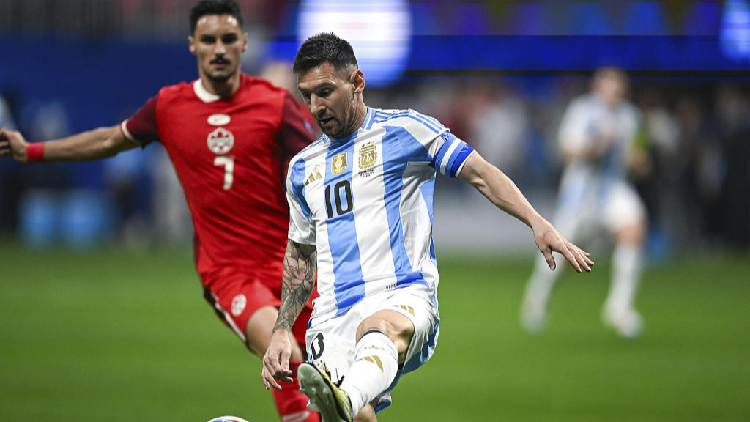 Messi sets up Argentina's 2-0 win over Canada in Copa America opener - CGTN