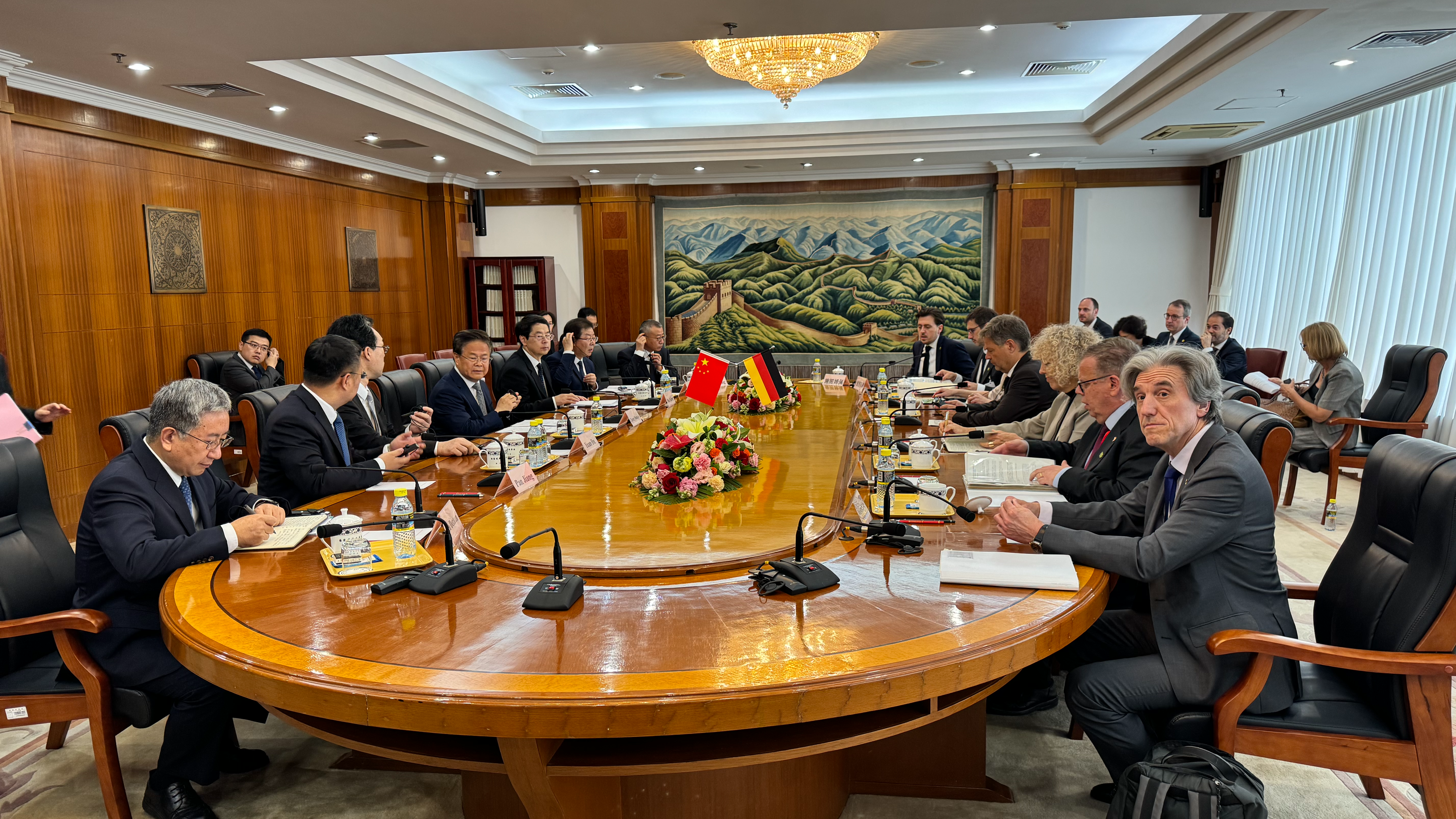 Chinese and German delegations meet in Beijing, China on June 22, 2024. /CGTN