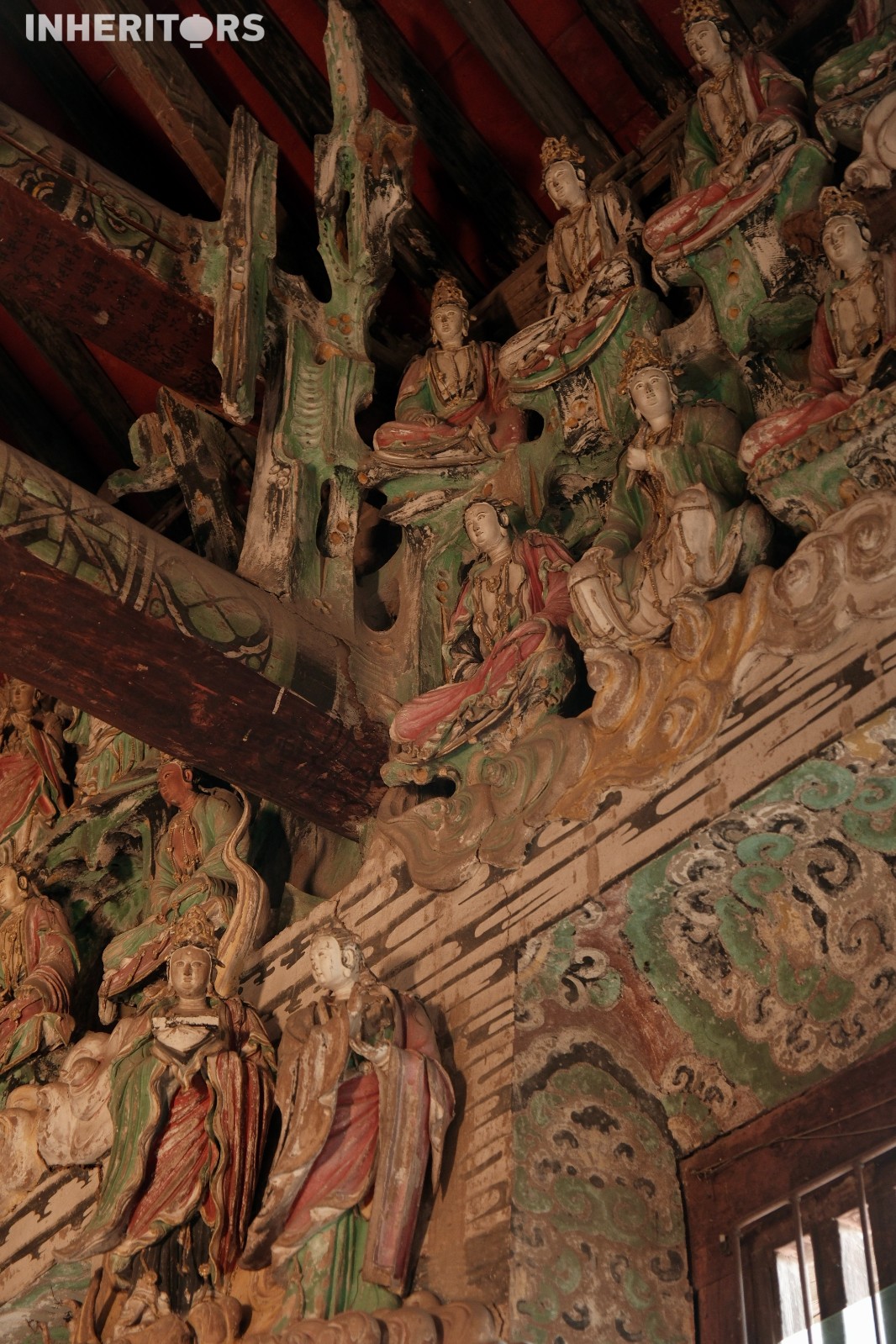 A view of painted statues at Shuanglin Temple in Shanxi Province. /CGTN