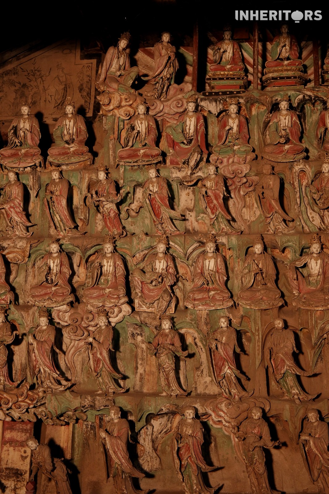 A view of painted statues at Shuanglin Temple in Shanxi Province. /CGTN