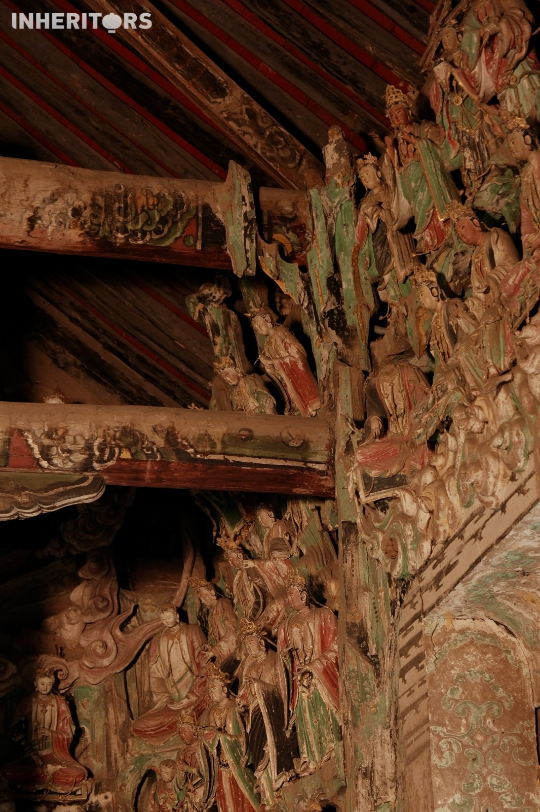 A view of painted statues at Shuanglin Temple in Shanxi Province. /CGTN