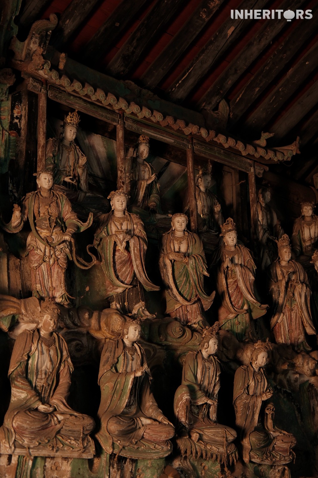 A view of painted statues at Shuanglin Temple in Shanxi Province. /CGTN