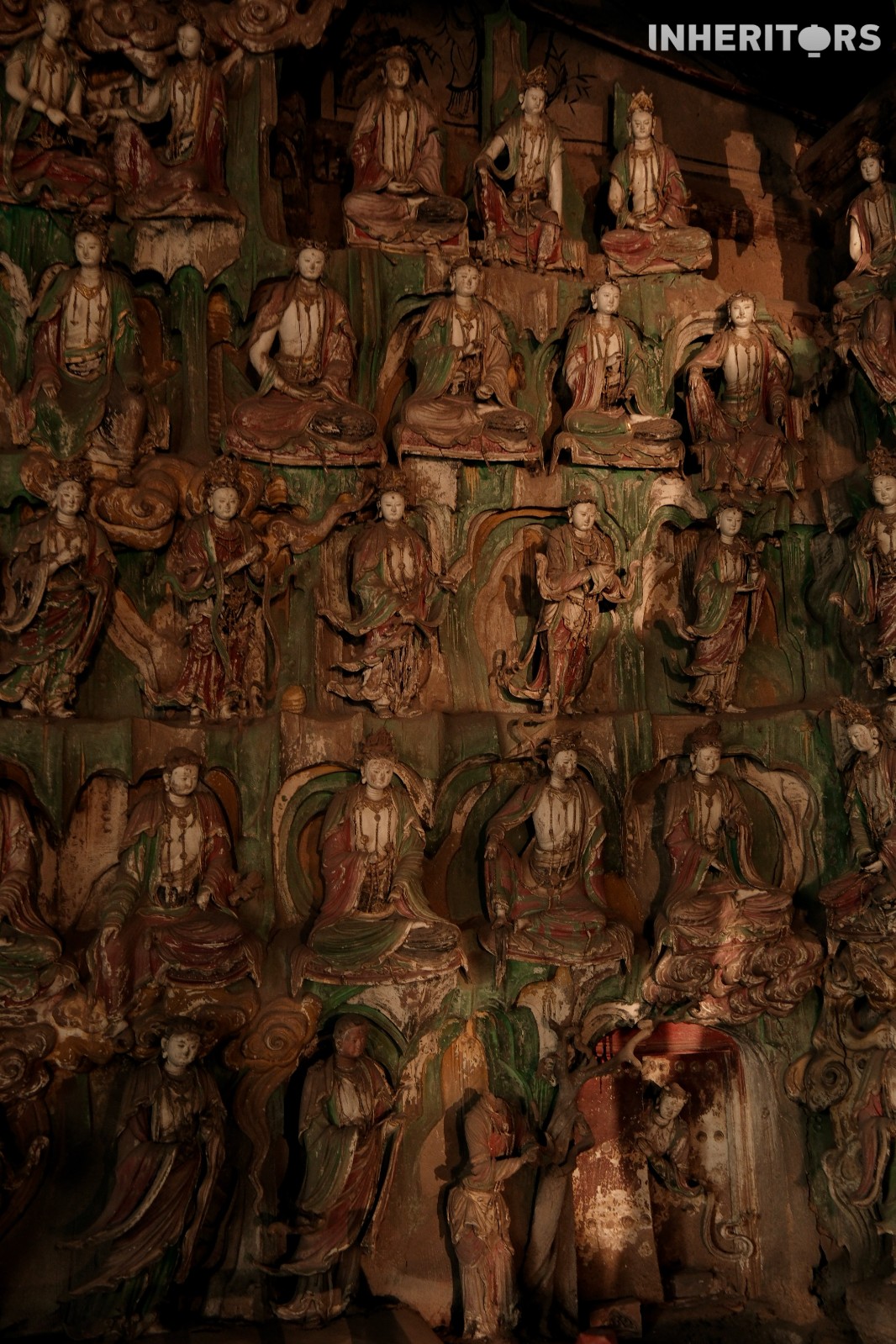 A view of painted statues at Shuanglin Temple in Shanxi Province. /CGTN