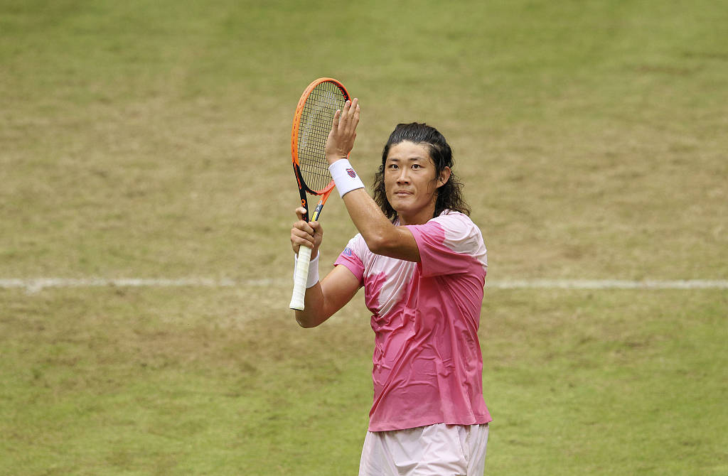 China's Zhang Zhizhen during the ATP tour in Halle, Germany, June 19, 2024. /CFP