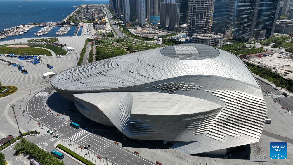 The Dalian International Conference Center, venue of the 2024 Summer Davos, in Dalian, northeast China's Liaoning Province, June 24, 2024. /Xinhua