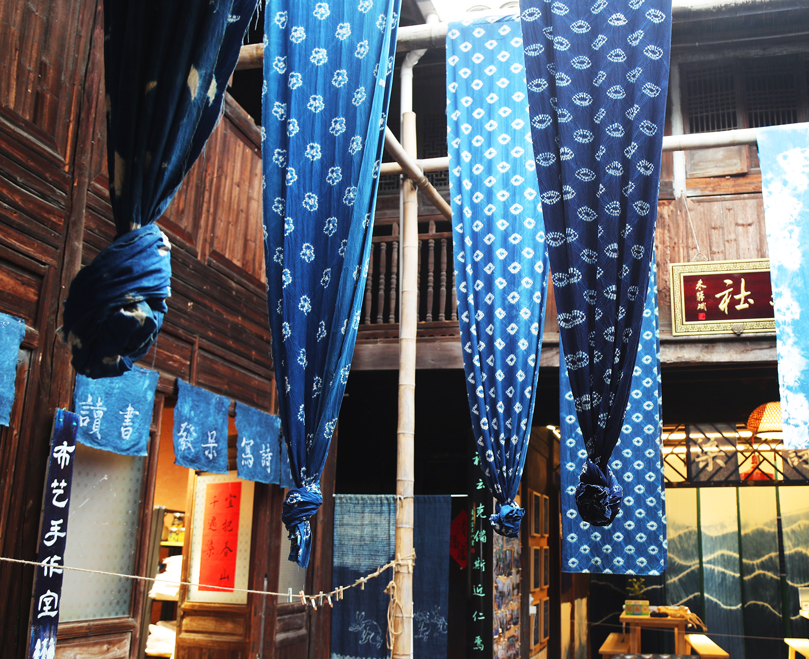 A view of a dyeing workshop in Lizu Village in Yiwu, Zhejiang Province /CGTN