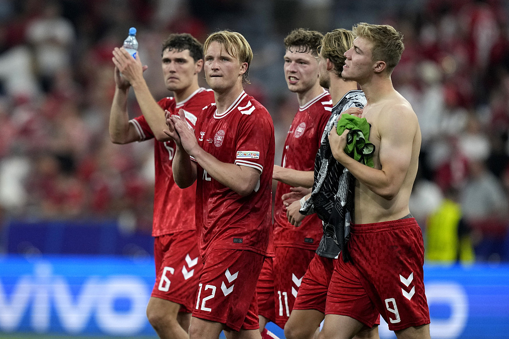 Players of Denmark look on after the 0-0 draw with Serbia at Euro 2024 in Munich, Germany, June 25, 2024. /CFP