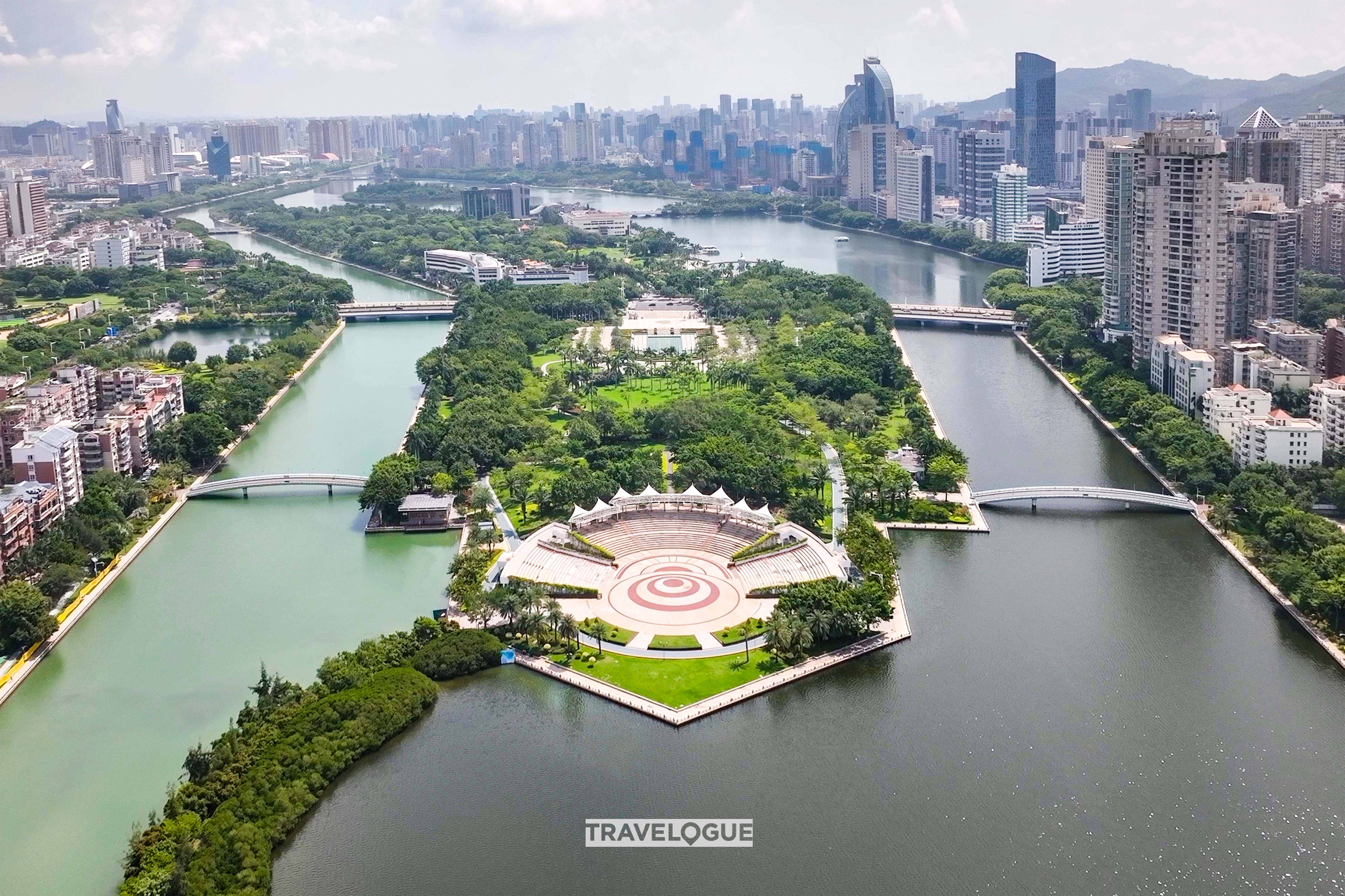 A bird's eye view of current Yundang Lake in Xiamen, Fujian Province after persistent efforts against pollution. /CGTN