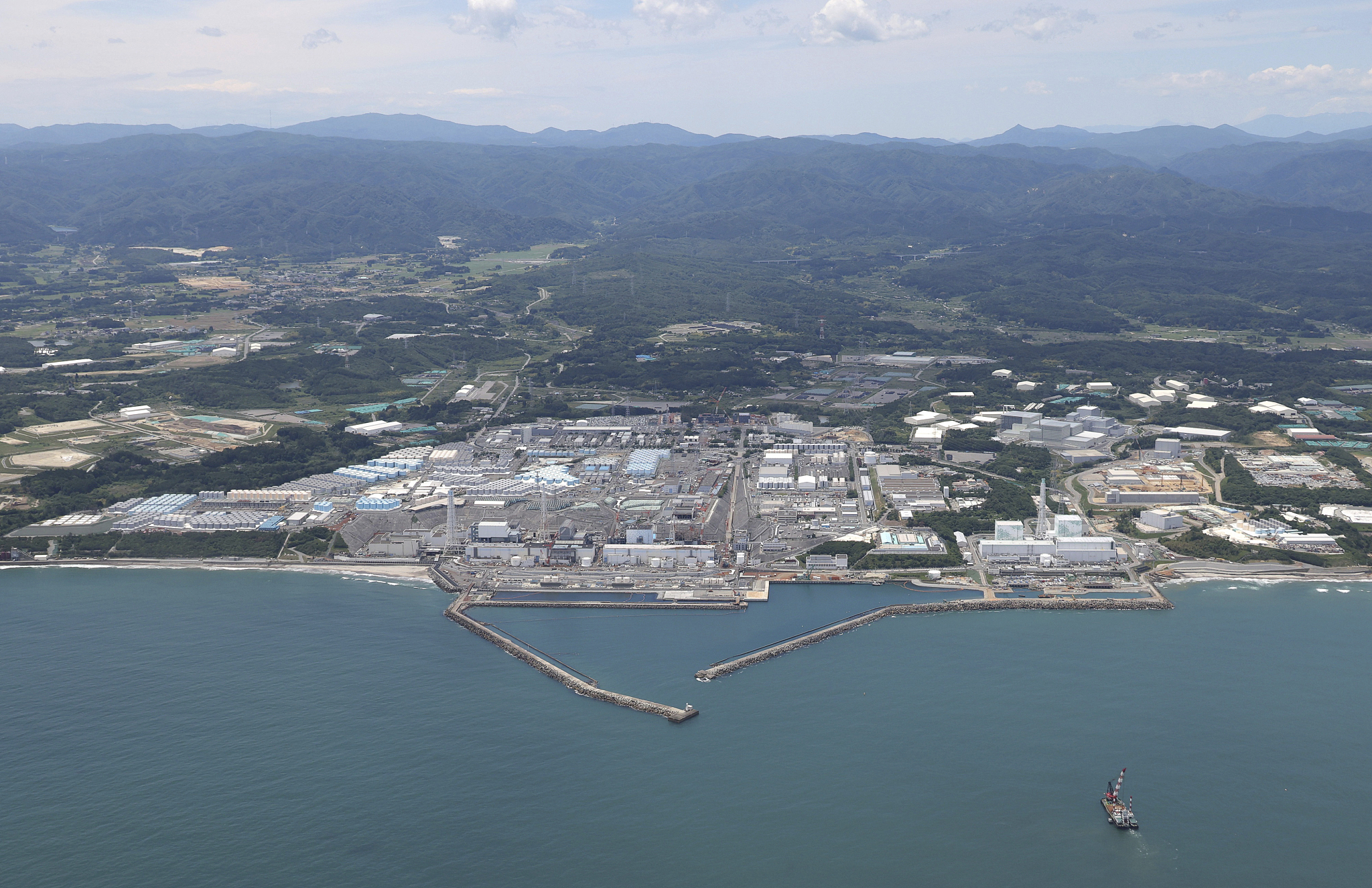 An aerial photo shows Fukushima No. 1 nuclear power plant in Okuma, Fukushima Prefecture, Japan, May 31, 2023. /CFP