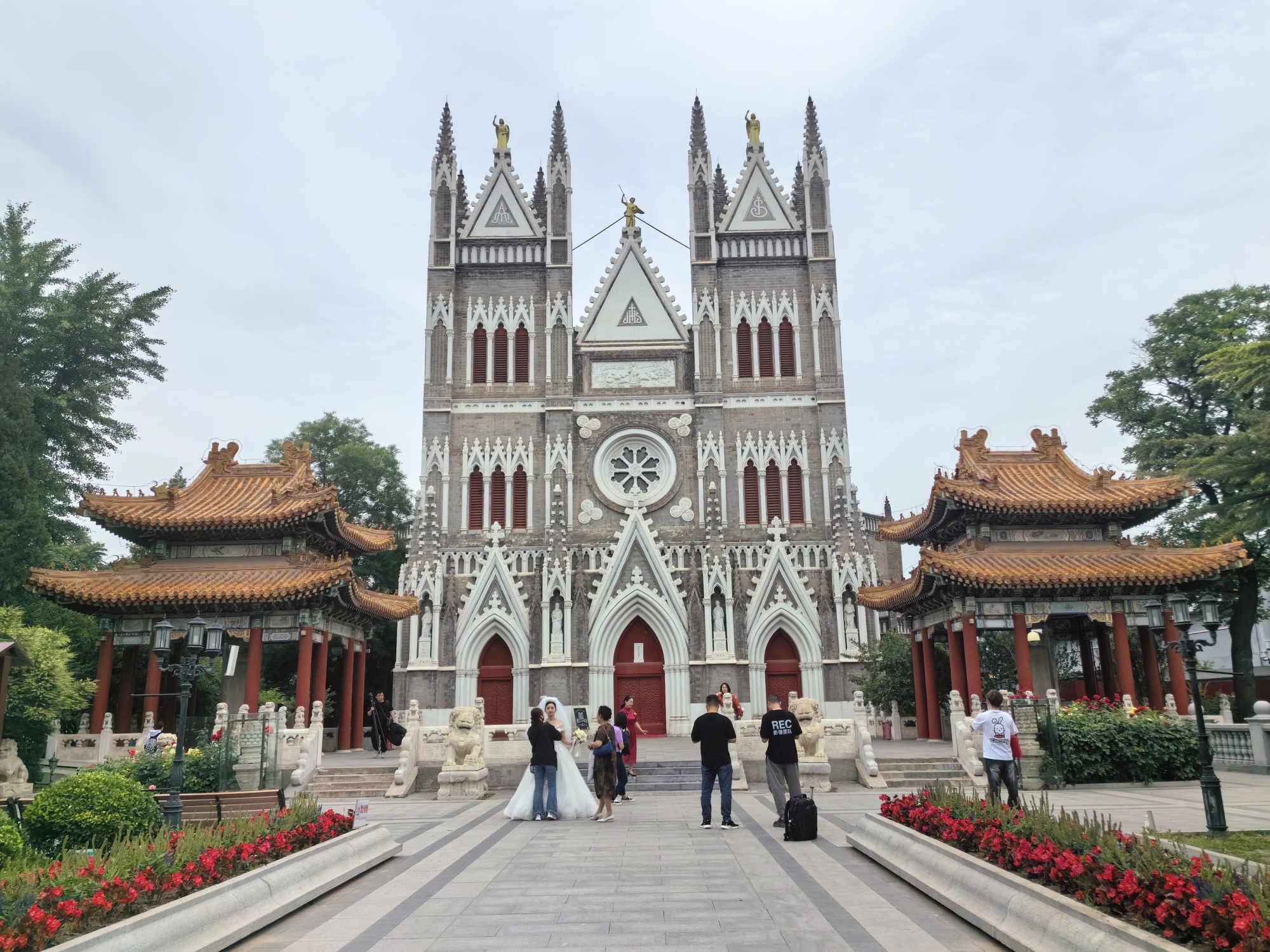 A view of Xishiku Catholic Church in Beijing. /CGTN
