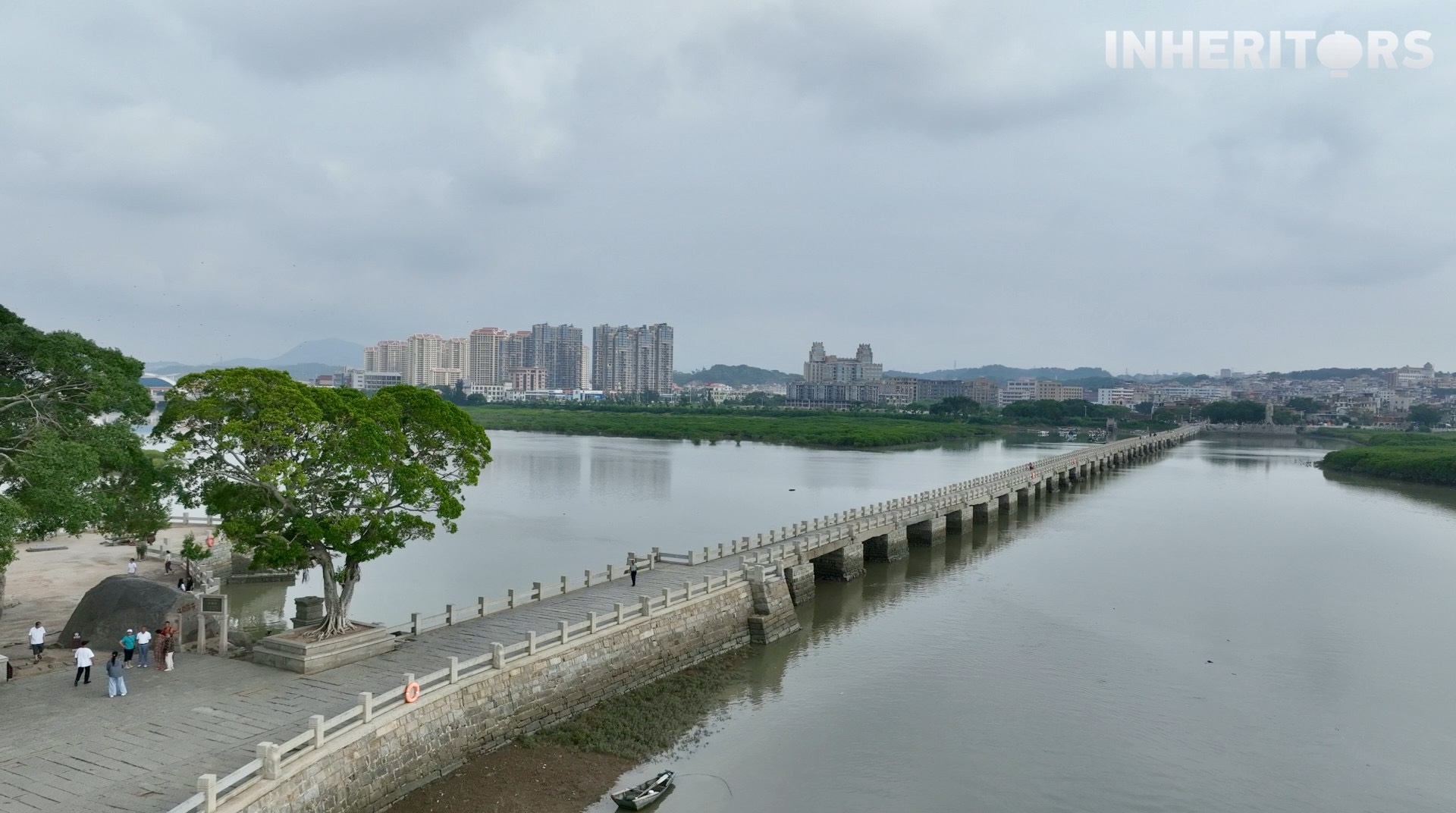 A view of Luoyang Bridge in Quanzhou, Fujian Province. /CGTN