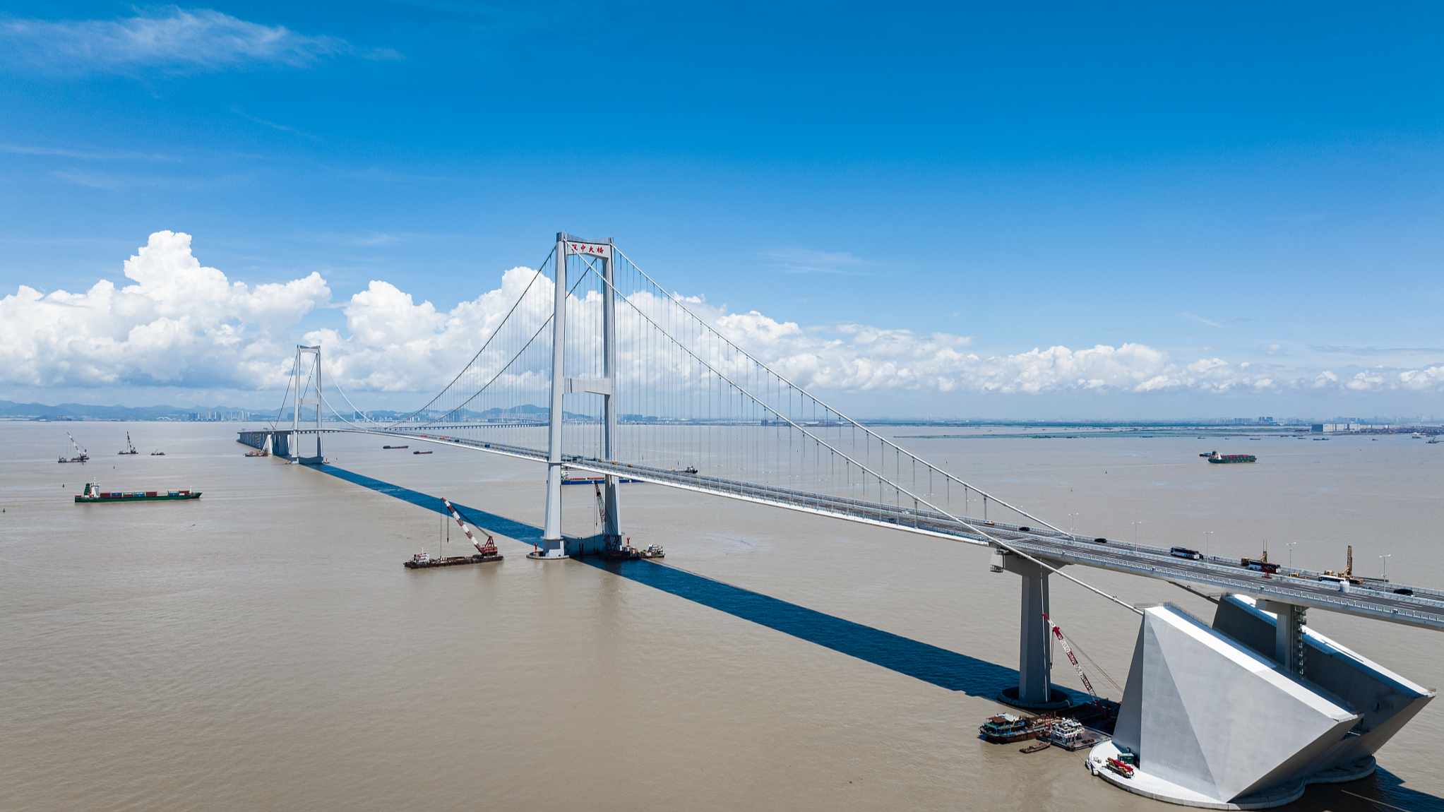 The Shenzhen-Zhongshan Bridge of the Shenzhen-Zhongshan Link in south China's Guangdong Province. /CFP
