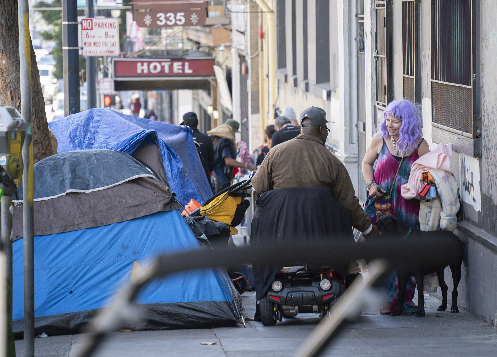Homeless people on the streets of San Francisco, the U.S., August 18, 2023. /CFP
