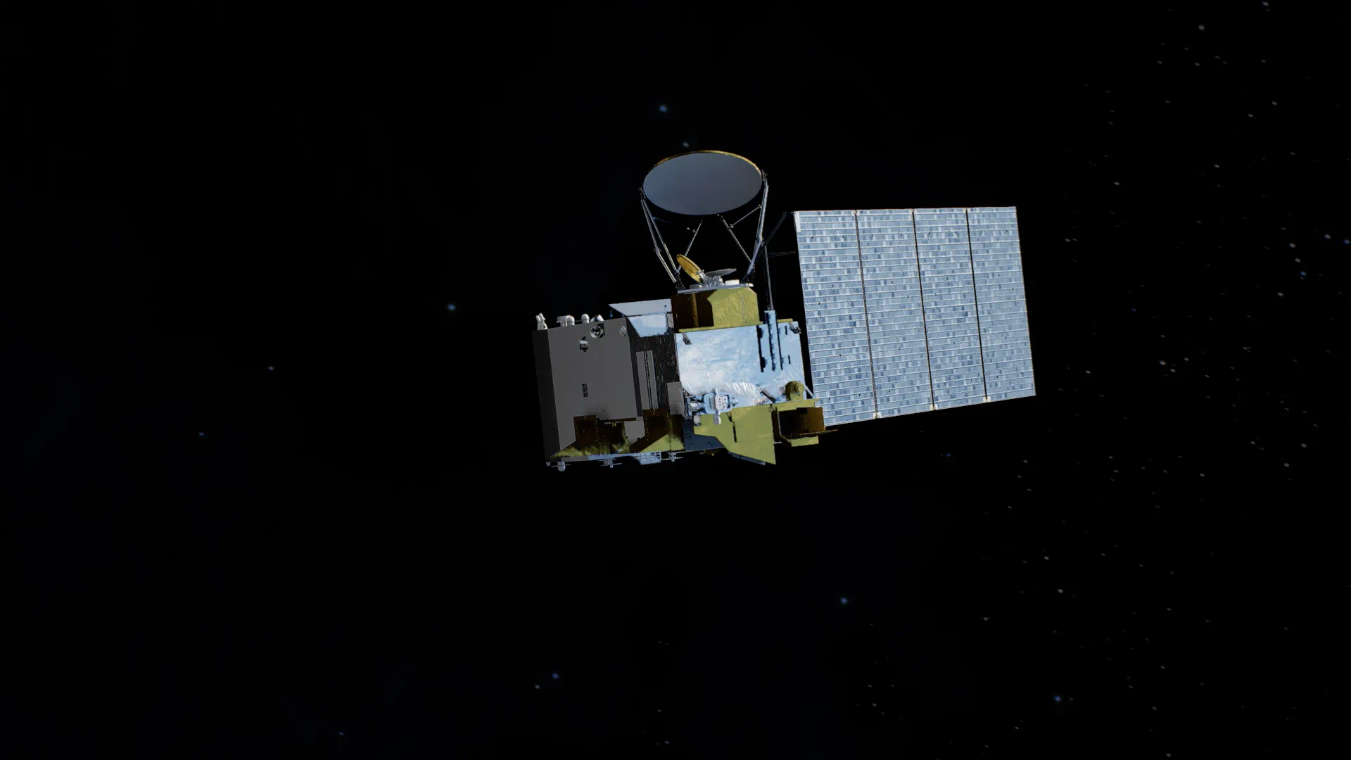 An illustration of the Fengyun-3F meteorological satellite. /CMA