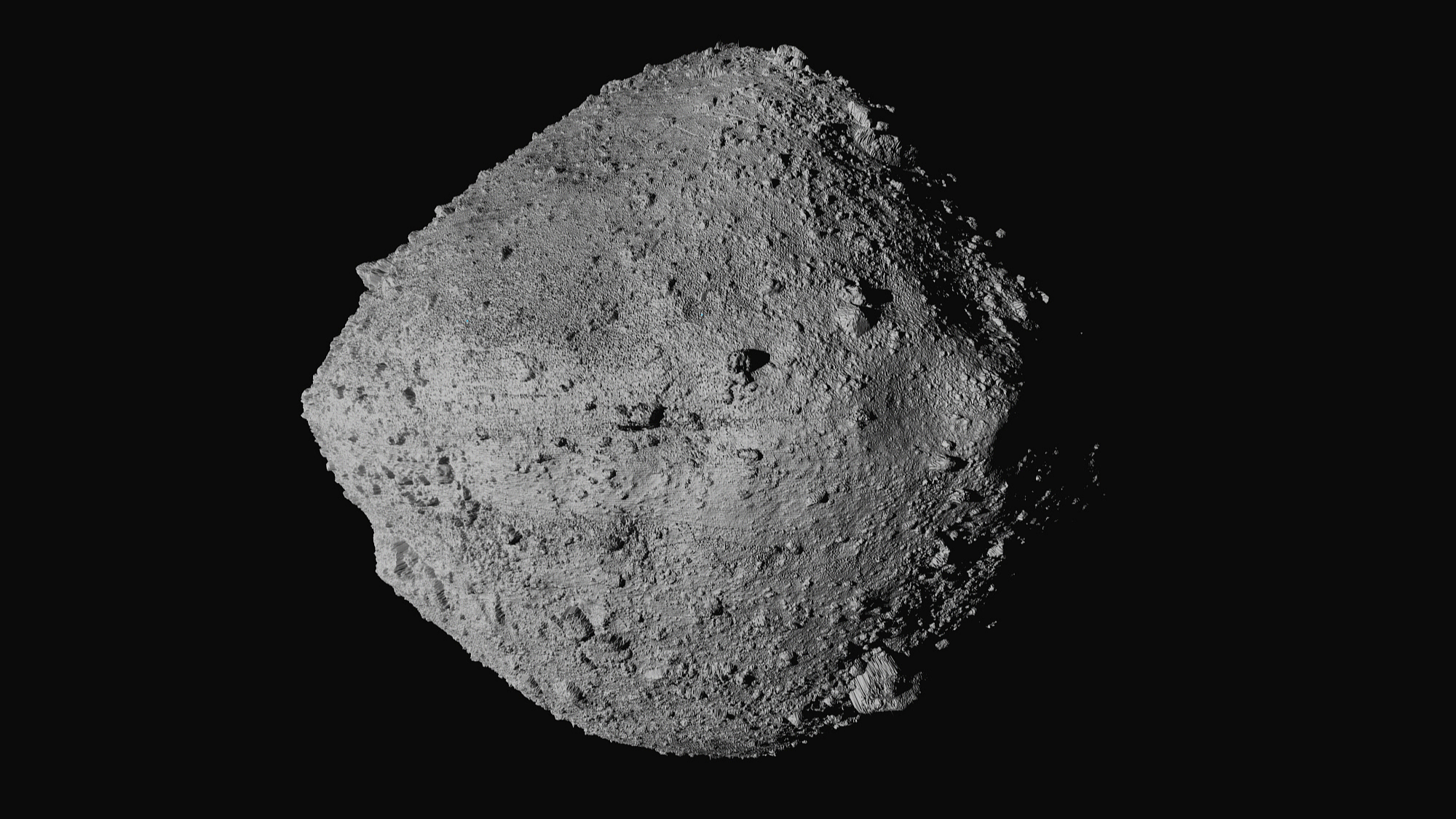 NASA shows the asteroid Bennu seen from the Osiris-Rex spacecraft. /CFP