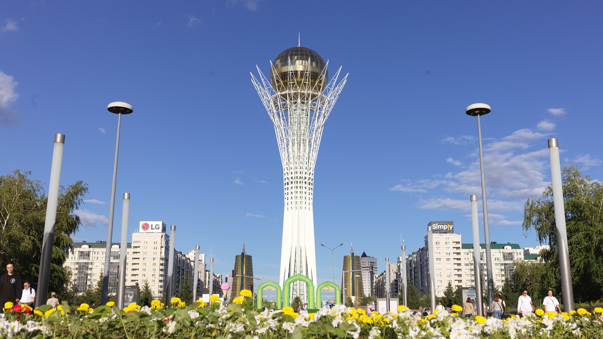 The Baiterek Tower in Astana, Kazakhstan, July 1, 2024. /CFP