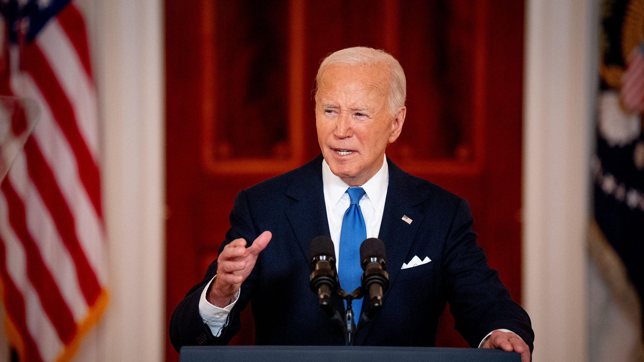 U.S. President Joe Biden speaks to the media following the Supreme Court's ruling on charges against former President Donald Trump that he sought to subvert the 2020 election, at the White House in Washington, D.C., U.S., July 1, 2024. /CFP