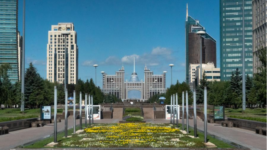 A view of Astana's central axis, in Astana, Kazakhstan, June 29, 2024. /Xinhua