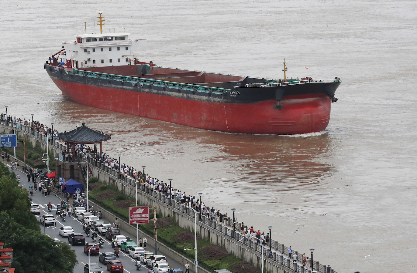 The Yangtze River has seen water levels exceed their warning marks, and continue to rise, Anhui Province, east China, June 30. /CFP