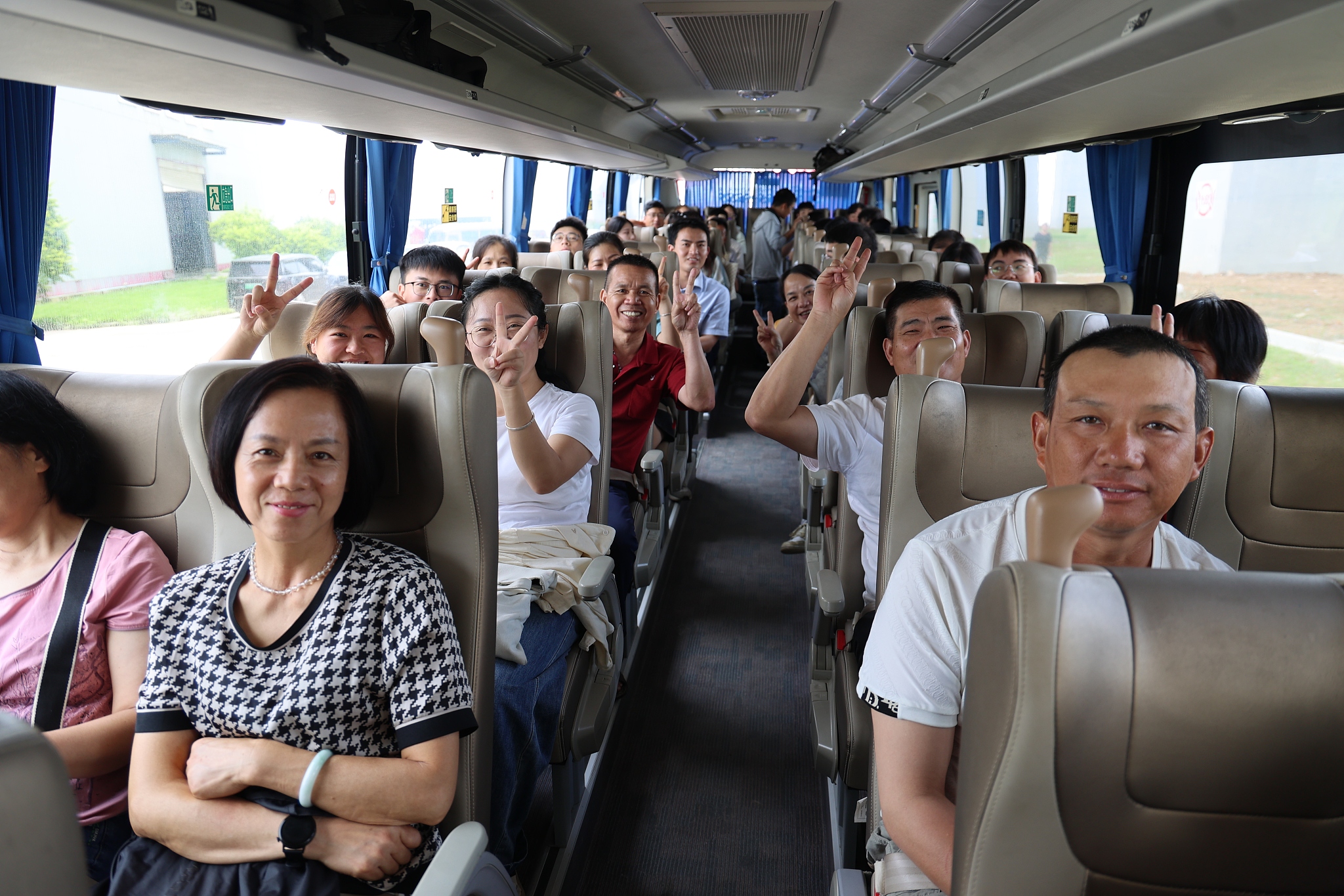 Passengers travel by bus on the Shenzhen-Zhongshan Bridge of the Shenzhen-Zhongshan Link in south China's Guangdong Province, June 30, 2024. /CFP