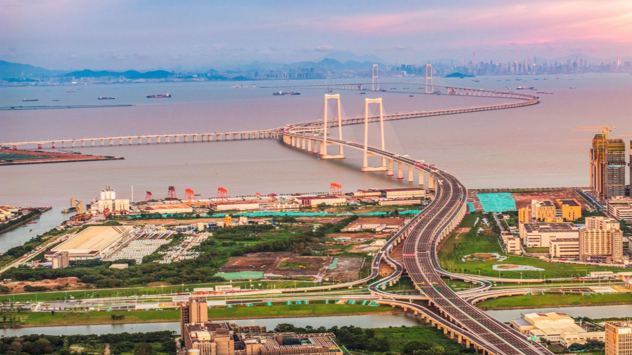 A view of the Shenzhen-Zhongshan Link in south China's Guangdong Province. /CMG