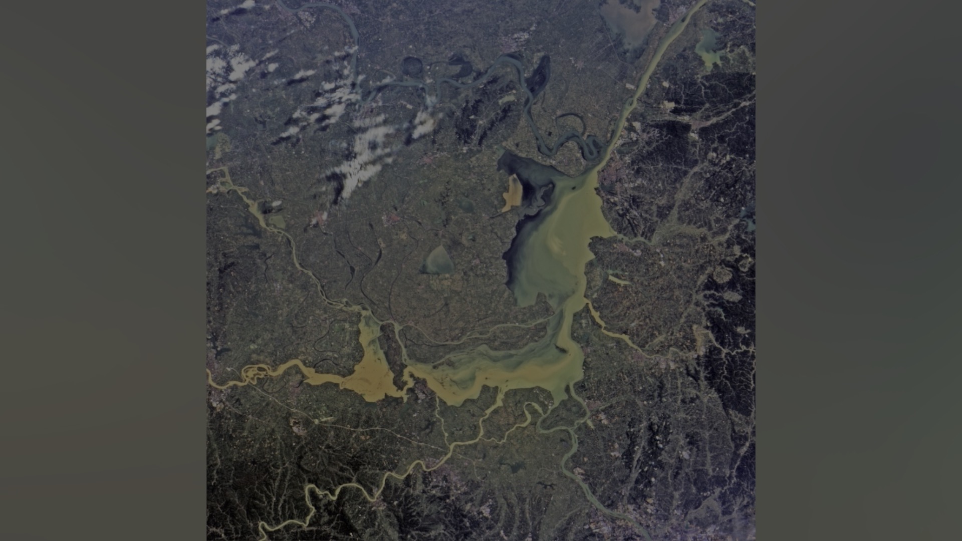 Satellite image of Dongting Lake captured by Gaofen-4 on July 6, 2024. /CRESDA
