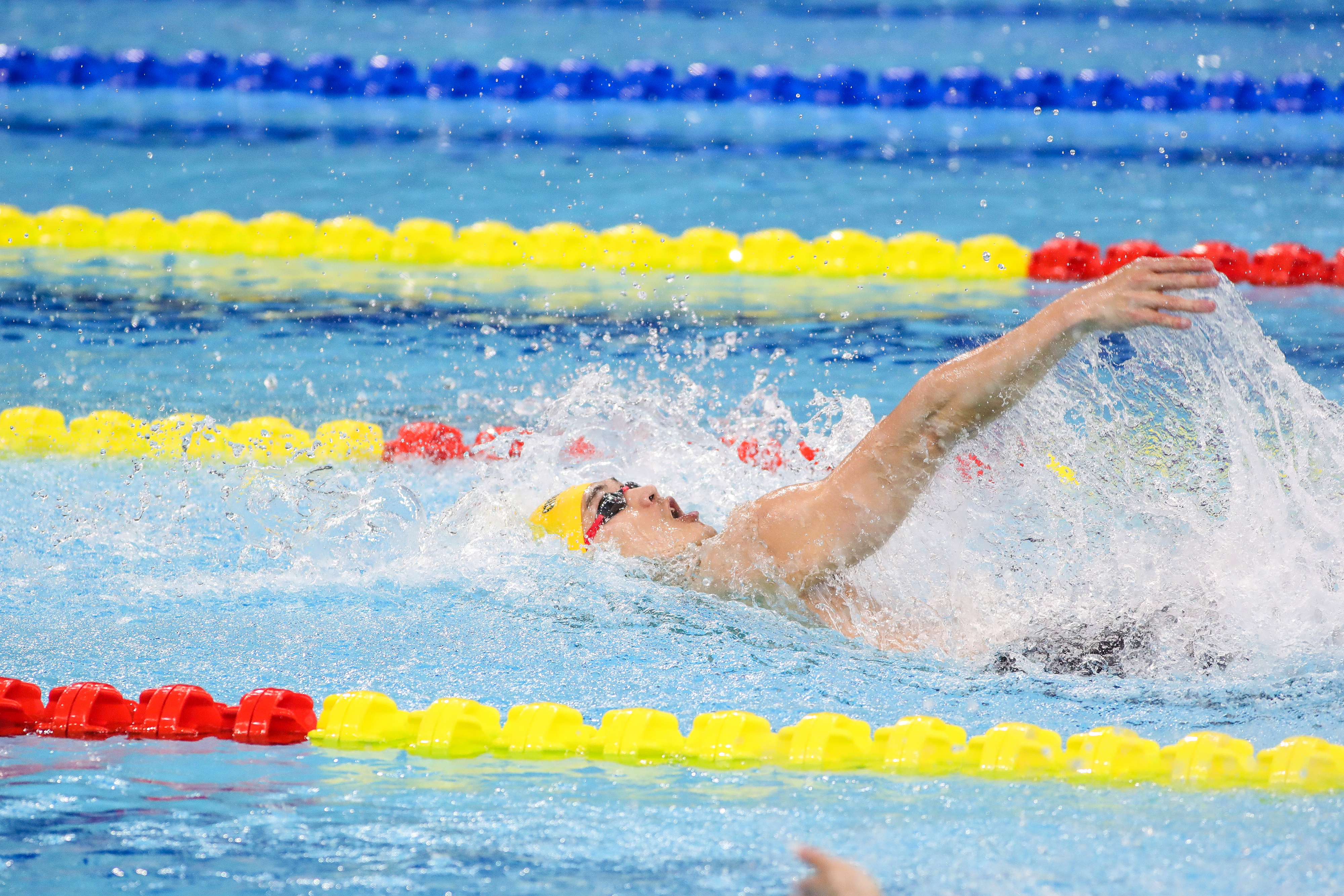 China's Xu Jiayu during the men's 100m backstroke final at the National Swimming Championships in Shenzhen, China, April 21, 2024. /CFP
