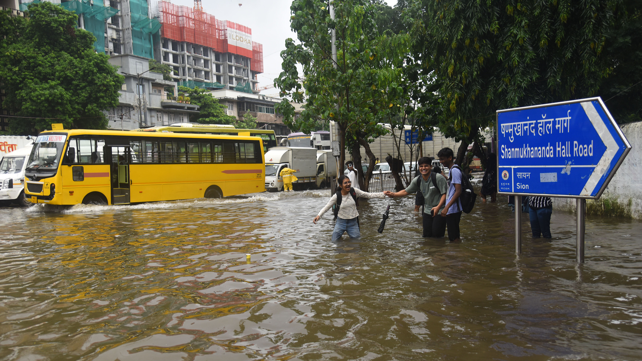A flooded street after heavy rain in Mumbai, India, July 8, 2024. /CFP
