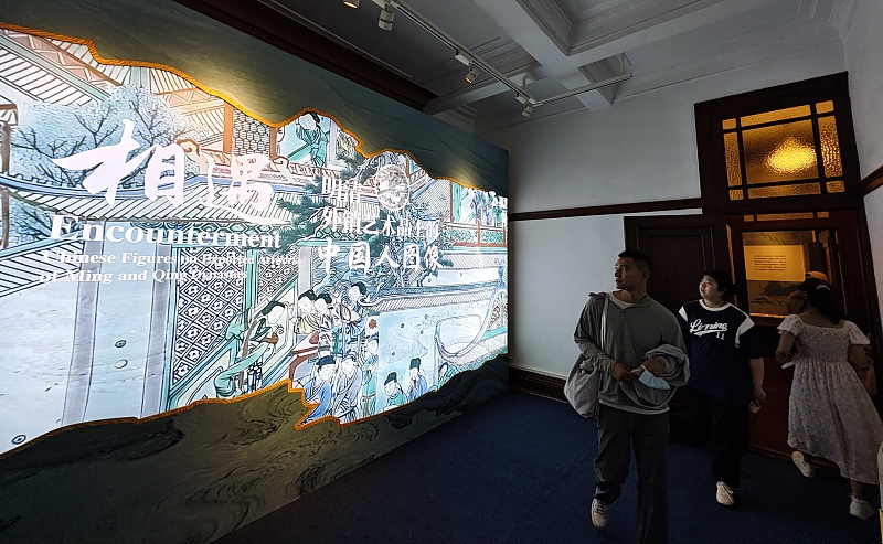 An exhibition featuring relics related to the ancient Maritime Silk Road is held at the Hankow Customs House Museum in Wuhan City, Hubei Province, July 7, 2024. /CFP