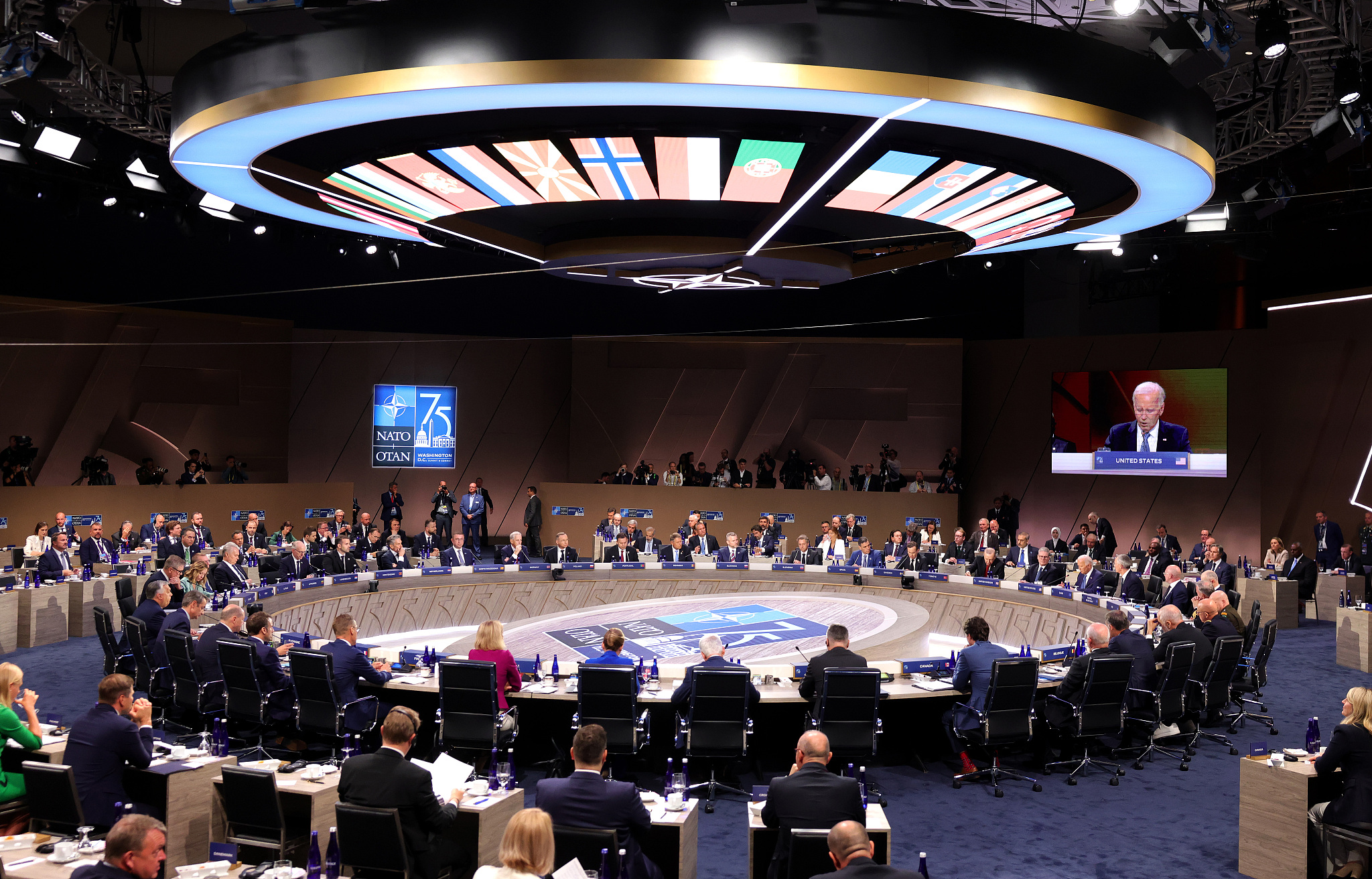 U.S. President Joe Biden delivers remarks at a meeting of the heads of state of the North Atlantic Council at the 2024 NATO Summit in Washington, D.C., U.S., July 10, 2024. /CFP