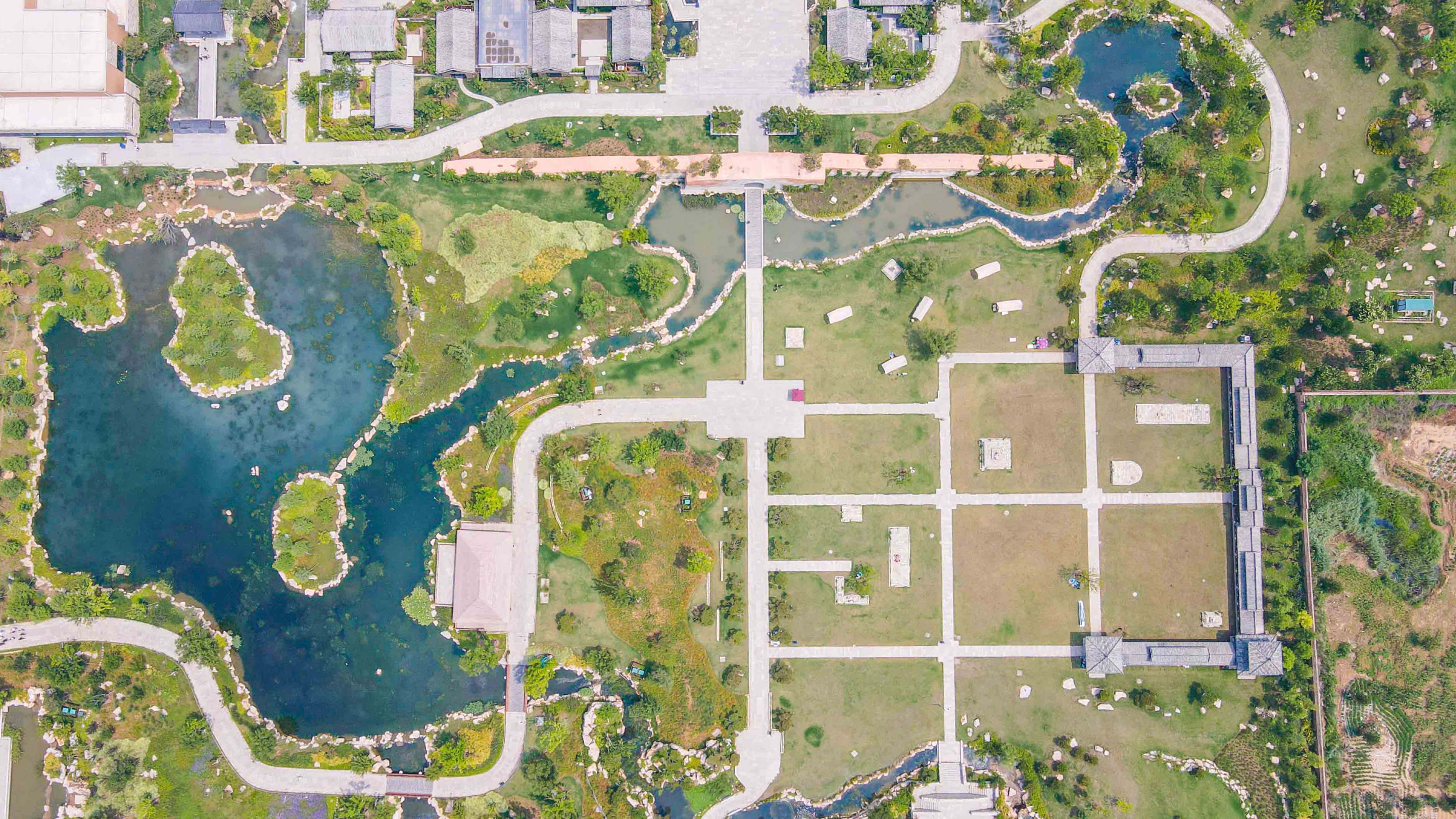 Drone view reveals fascinating Luyuan Town in Confucius' birthplace