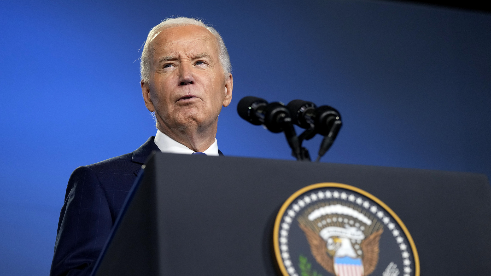 U.S. President Joe Biden speaks during an event on the sidelines of the NATO Summit in Washington, D.C., U.S., July 11, 2024. /CFP