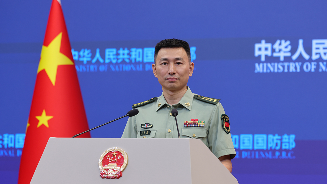 Zhang Xiaogang, spokesperson for the Chinese Ministry of National Defense, answers media queries at a press briefing in Beijing, China, July 12, 2024. /Chinese Ministry of National Defense