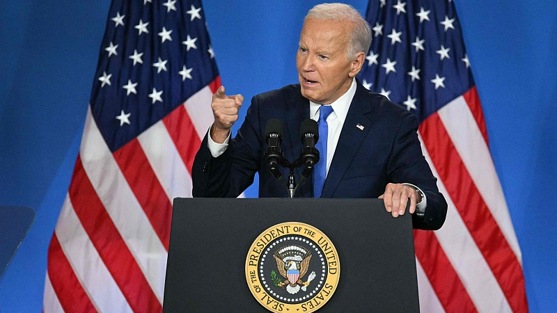 U.S. President Joe Biden speaks during a press conference at the close of the 75th NATO Summit at the Walter E. Washington Convention Center in Washington, D.C., July 11, 2024. /CFP