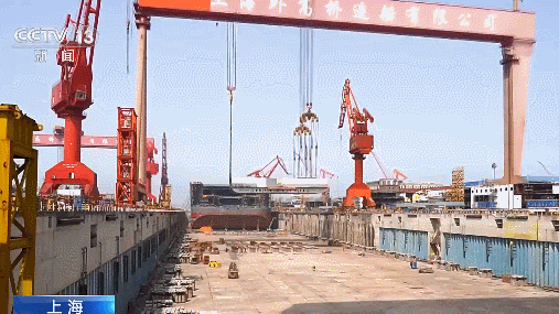 The second domestically built large cruise ship is under construction in Shanghai Municipality, east China. /CMG