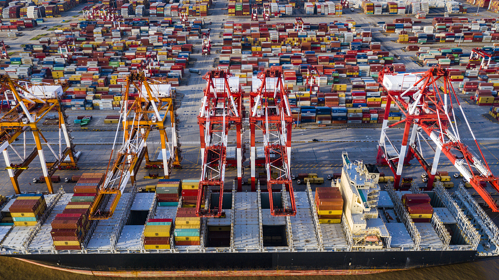 A container terminal in Yangshan port in Shanghai, China. /CFP