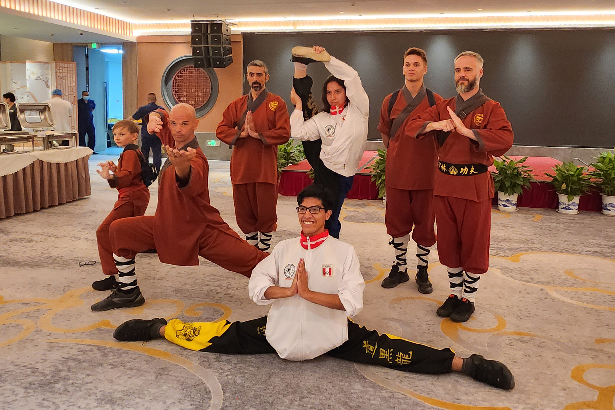 Overseas kung fu enthusiasts during the 2024 World Shaolin Games Finals in Henan Province. /CGTN