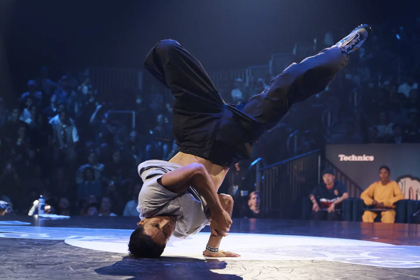 Victor Montalvo of the U.S. performs at Red Bull BC One World Final in New York, November 12, 2022. /AP