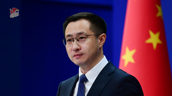 A file photo of Lin Jian, spokesperson for the Chinese Ministry of Foreign Affairs, at a regular press briefing in Beijing, China. /Ministry of Foreign Affairs