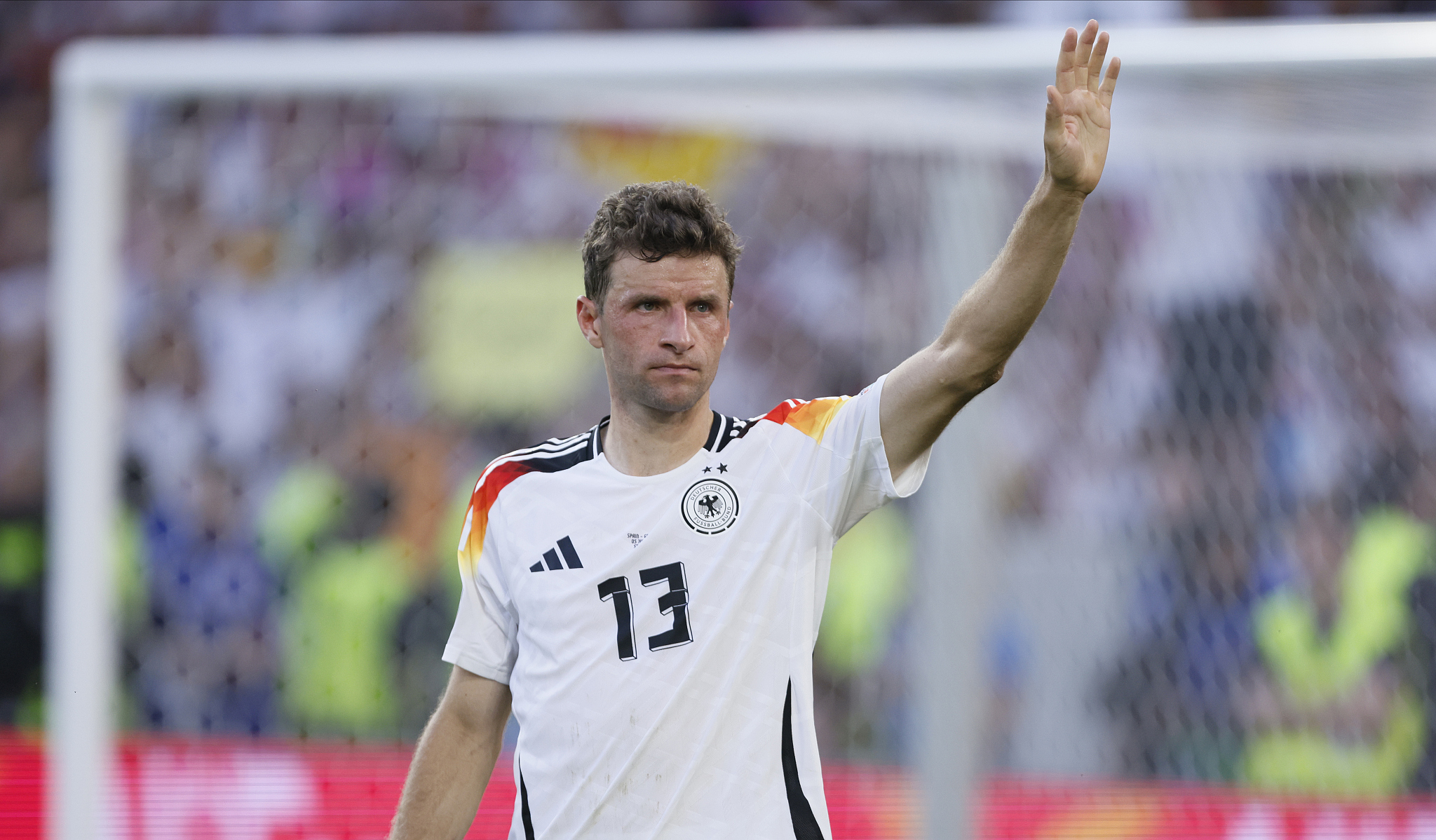 Thomas Muller of Germany looks on after the 2-1 loss to Spain in the Euro 2024 quarterfinals in Stuttgart, Germany, July 5, 2024. /CFP