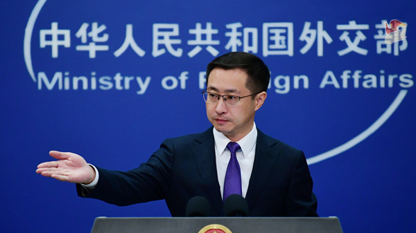 Lin Jian, a spokesperson for the Chinese Ministry of Foreign Affairs, during a regular press briefing in Beijing, China, July 17, 2024. /China's Ministry of Foreign Affairs