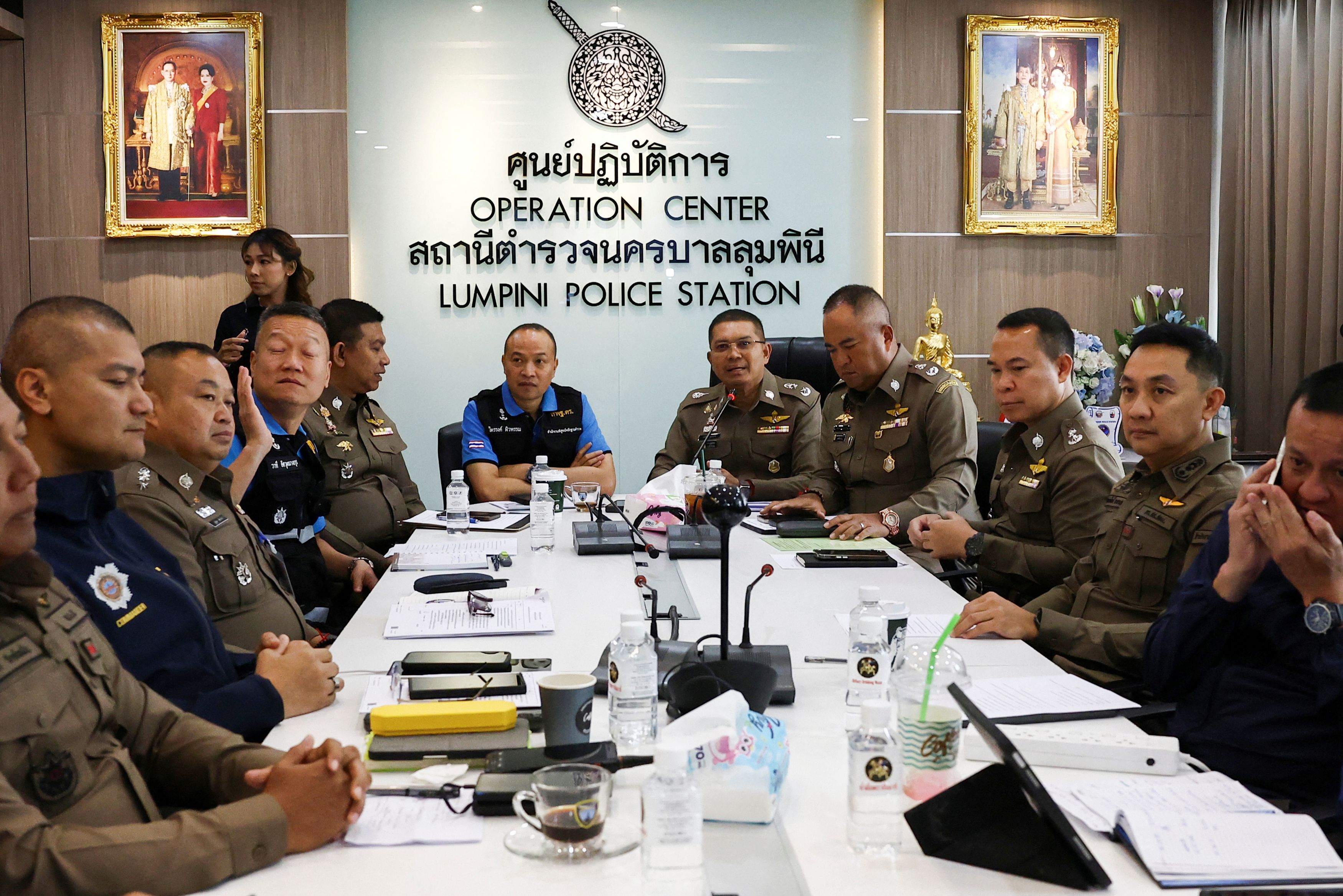 Deputy Commissioner of the Metropolitan Police Bureau, Police Major General Noppasin Poonsawat speaks during a presser following a case of six foreign nationals who were found dead inside a room at Grand Hyatt Erawan Hotel at Lumpini Police Station, in Bangkok, Thailand, July 17, 2024. /Reuters