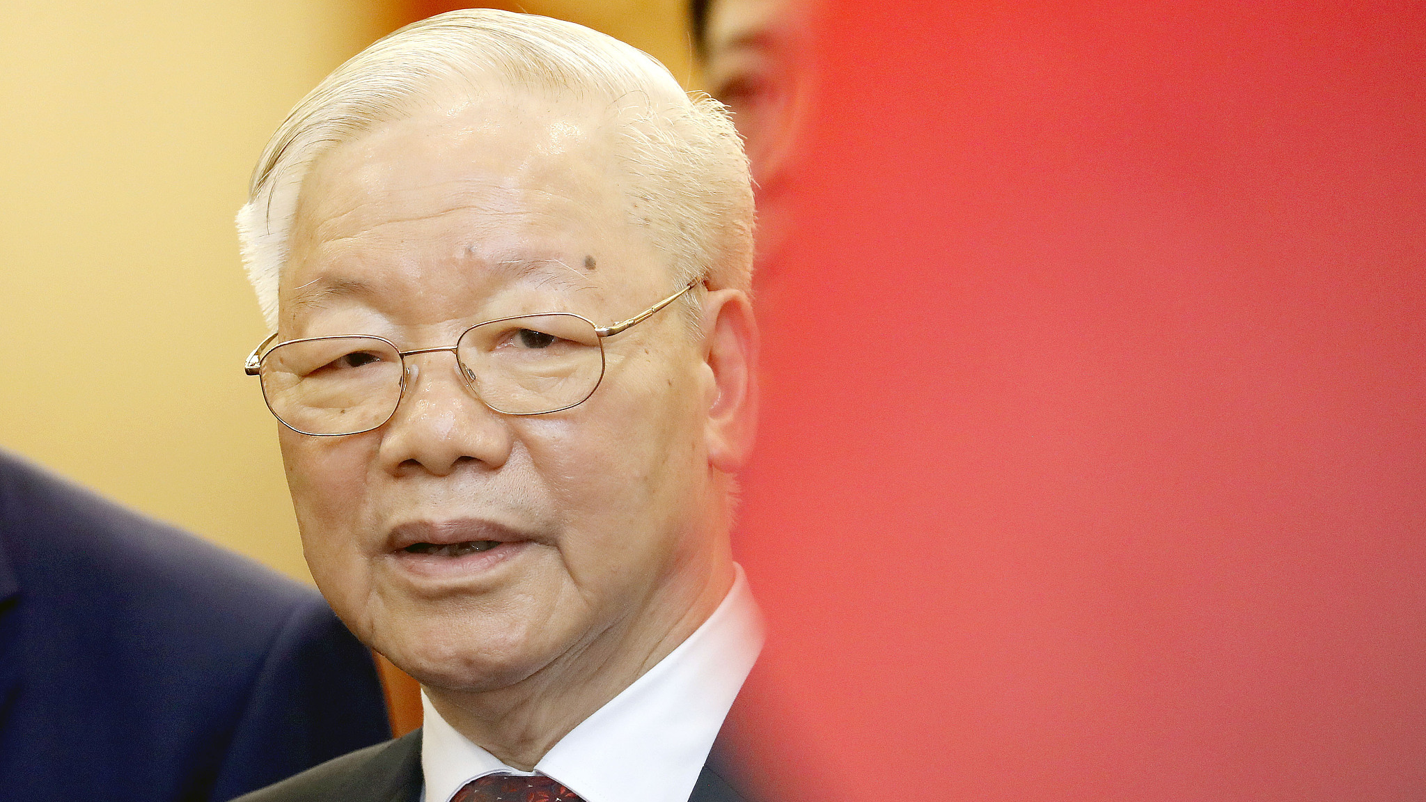 Vietnamese Communist Party General Secretary Nguyen Phu Trong at the Central Office of the Communist Party of Vietnam in Hanoi, Vietnam, December 12, 2023. /CFP