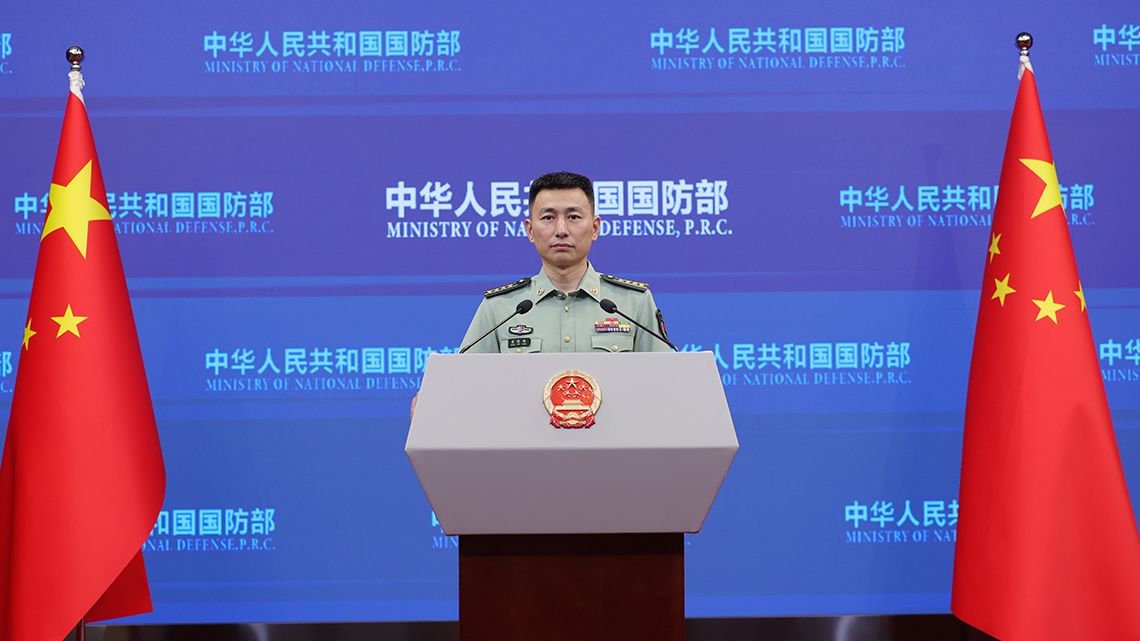 China's Ministry of National Defense spokesperson Zhang Xiaogang at a press conference in Beijing, China, July 12, 2024. /CFP