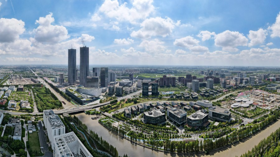 A view of the Zhangjiang area of the China (Shanghai) Pilot Free Trade Zone in east China's Shanghai, September 10, 2023. /Xinhua
