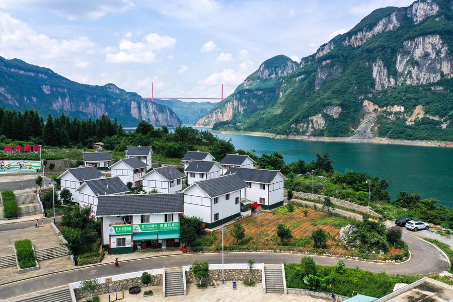 A relocation site for poverty alleviation at Huawu Village in Qianxi City, southwest China's Guizhou Province, July 24, 2021. /Xinhua